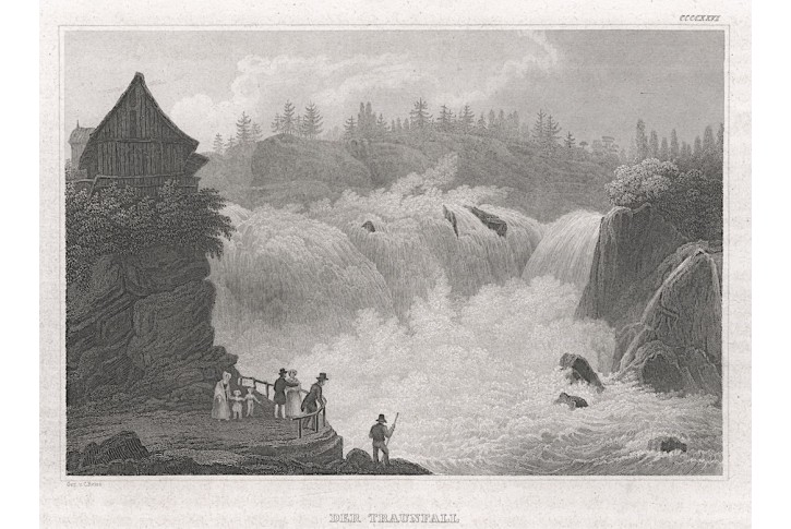 Traunfall, Meyer, oceloryt, 1851