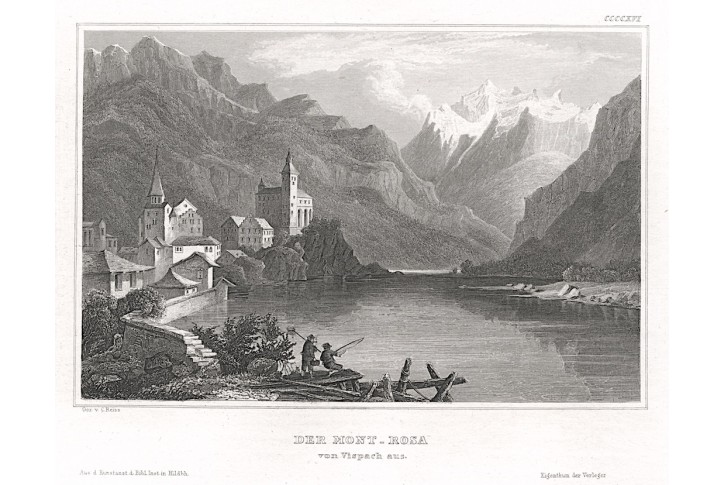 Monte Rosa, Meyer, oceloryt, 1850