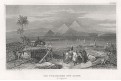 Gizeh Pyramidy, Meyer, oceloryt, 1860