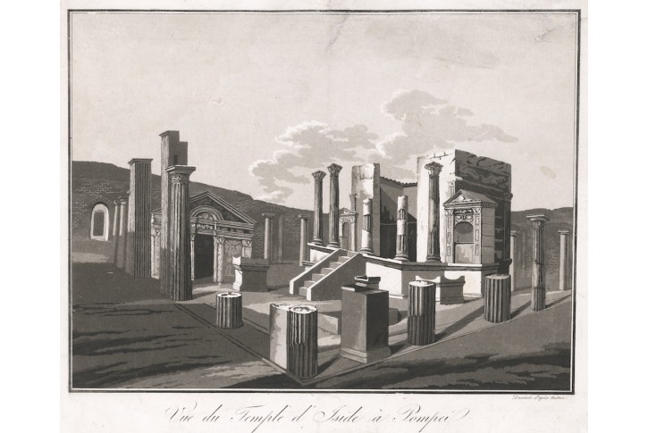Pompeje, akvatinta, 1824