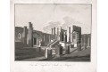 Pompeje, mědiryt, 1824
