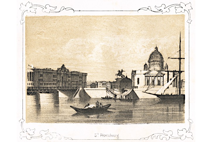 Petrohrad, litografie, (1860)