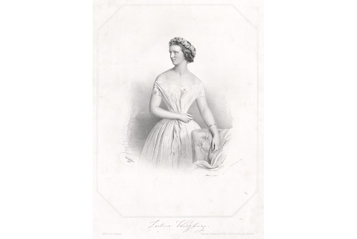 Zerline Gabillon., Kriehuber,  litografie, 1853