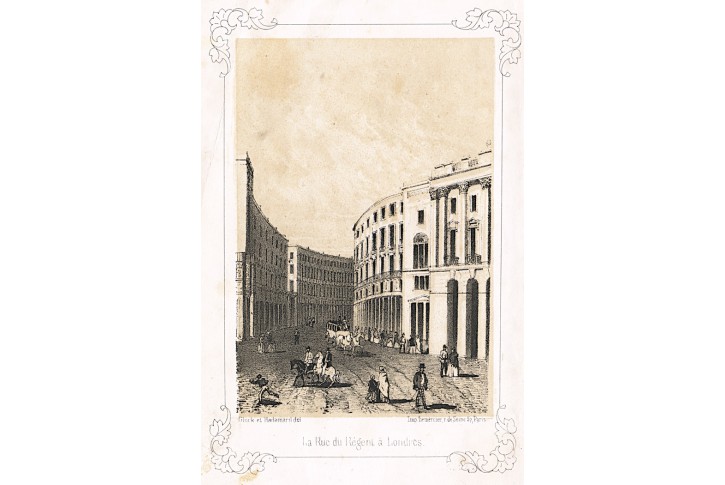 London Regent Street, litografie, (1860)