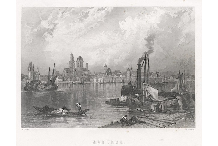 Mainz, Mackenzie, oceloryt, (1840)