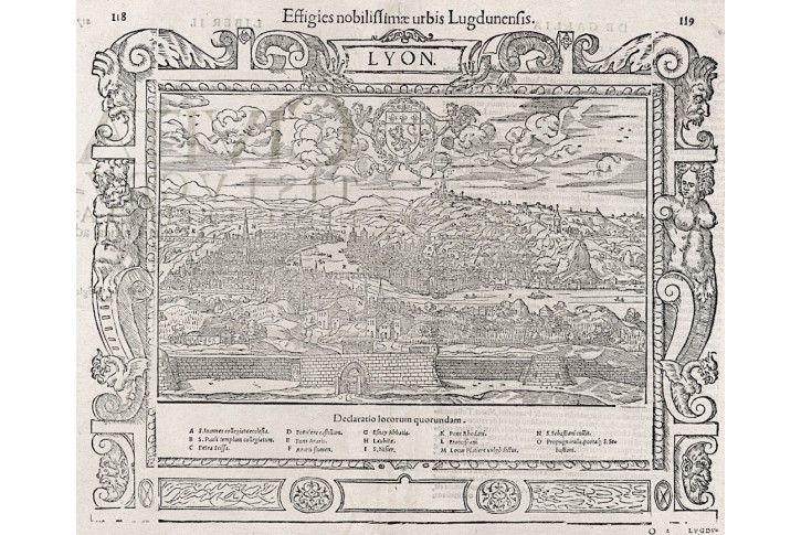 Lyon, S. Münster, dřevořez, (1570)