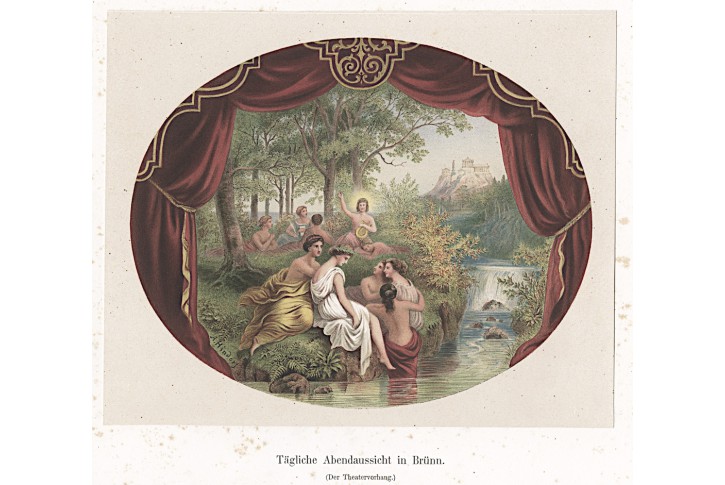 Brno divadelní kulisy, Curland, litografie 1867