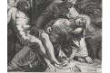 Sadeler podle Tintoreta, Ukládání, mědiryt, 1594