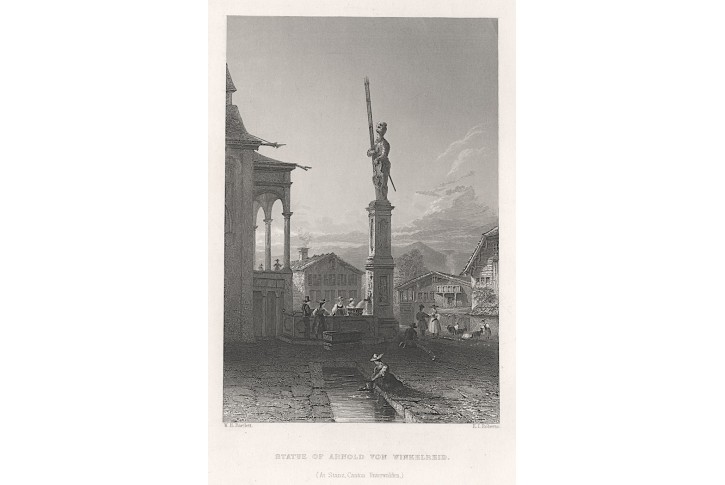 Stanz Winkelreid Statue, Virtue, oceloryt 1836