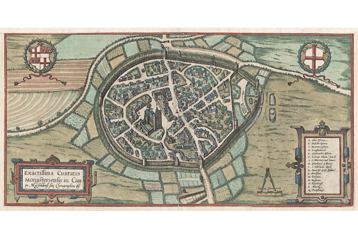 Münstermaifeld, Braun Hoge.., kolor. mědiryt 1617