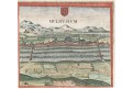 Mulhouse, Braun Hoge.., kolor. mědiryt 1617