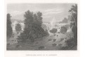 Saint Anthony Falls, Meyer, oceloryt, 1850