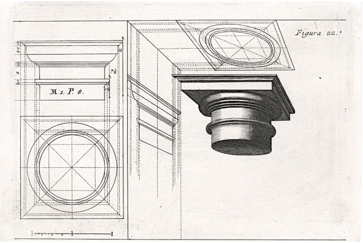 Architektura 20, mědiryt , 1708