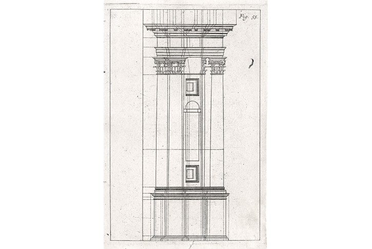 Architektura 55, mědiryt , 1708