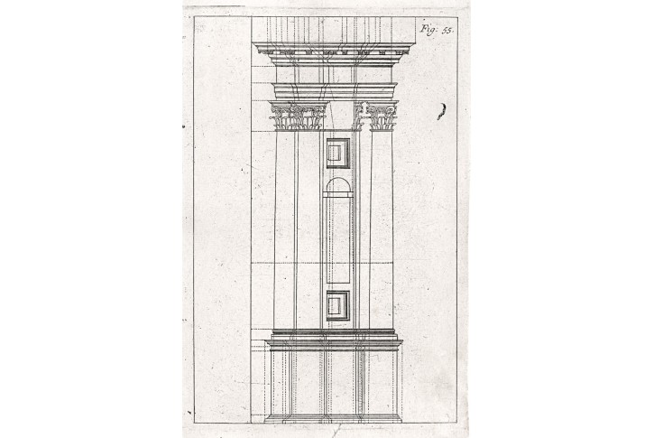 Architektura 55, mědiryt , 1708