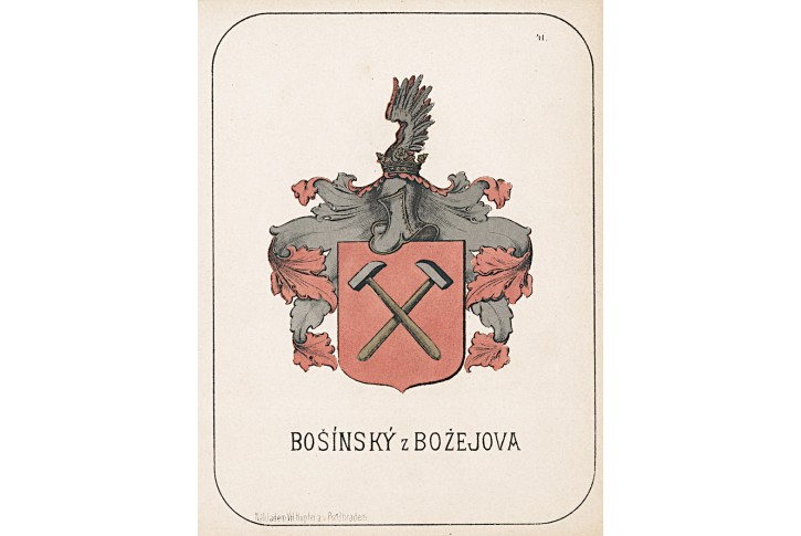 Bošínský z Božejova, chromolitografie, 1880