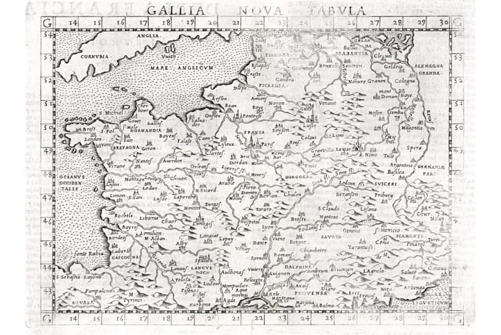 Gallia, Ruscelli, mědiryt, 1599