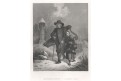 Harfeník Harfa, Lloyd, oceloryt, 1860