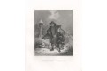 Harfeník Harfa, Lloyd, oceloryt, 1860