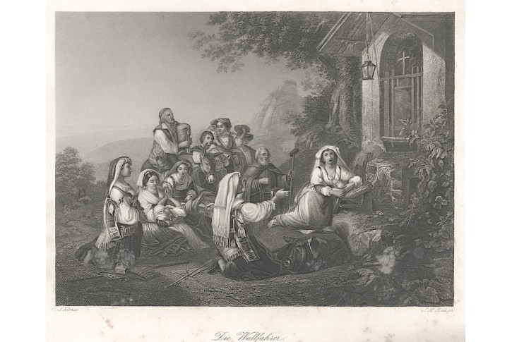 Poutníci, Lloyd, oceloryt, 1860