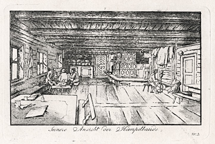 Hampelbaude - Strzecha Akademicka, lept, 1821