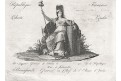 Francouzská republika - Bonaparte, mědiryt, (1800)