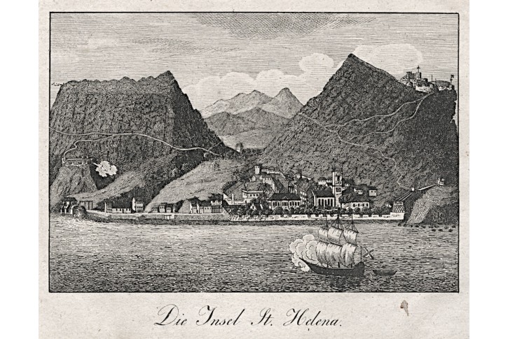 Sv. Helena, Medau, mědiryt , 1830
