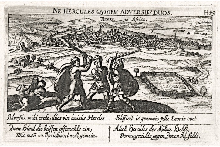 Tunis, Meissner, mědiryt, 1642