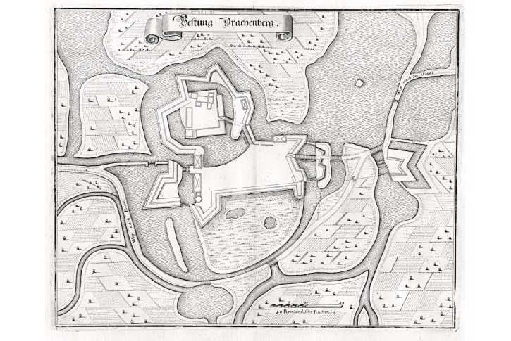 Drachenberg, Merian, mědiryt 1650