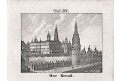 Moskva Kreml, litografie, (1850)