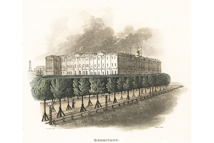 Petrohrad Ermitáž, Stockdale, akvatinta, 1815
