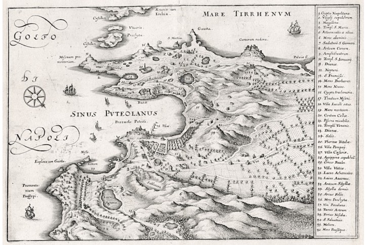 Golfo di Napoli, Merian M., mědiryt, 1640