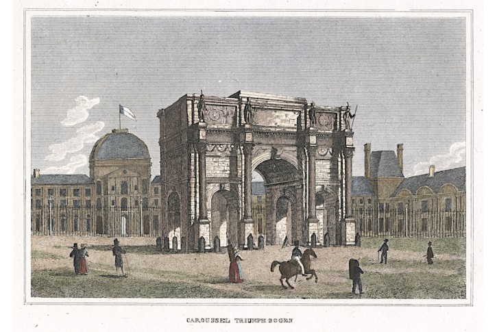Paris Pl.  Caroussel, Strahlheim, oceloryt, (1840)