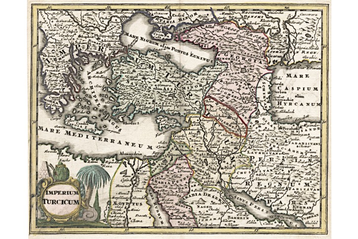 Imperium Turcicum, Weigel, kolor. mědiryt, 1718