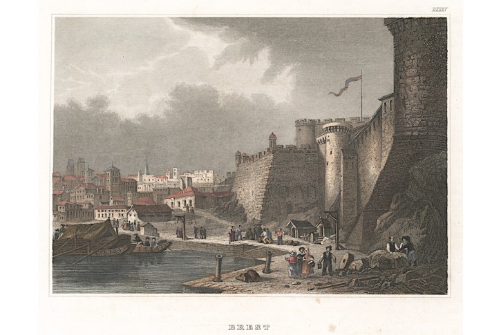Brest , Meyer, kolor. oceloryt, 1850
