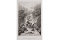 Lowdore Cataract, Cumberland, Meyer, oceloryt, 1850
