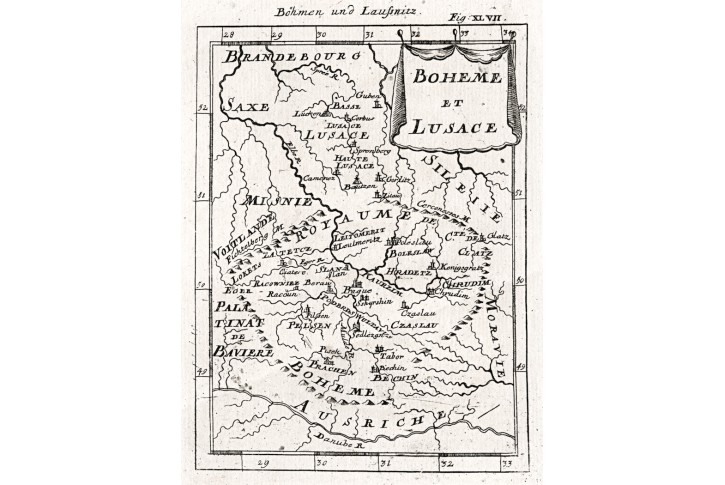 Mallet : Boheme et Lusace, mědiryt, 1683