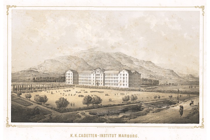 Maribor kadetní škola, Doderer, chromolito, 1850