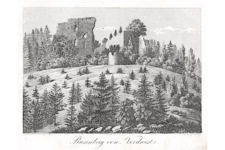 Riesenberg od sz, Heber , litografie, 1846