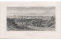 Praha panorama, Lange, oceloryt, 1841