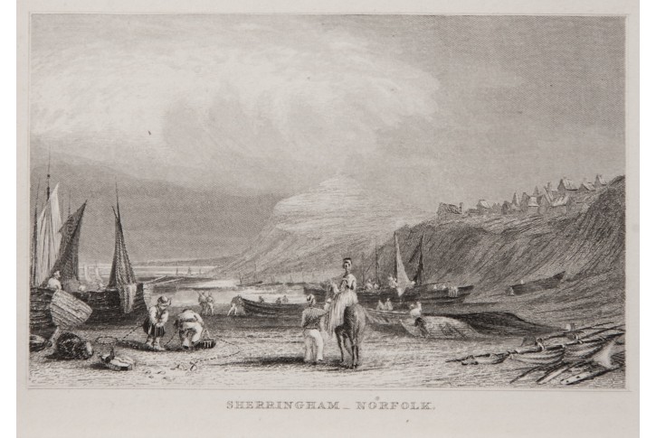 Sheringham Norfolk, oceloryt, 1850