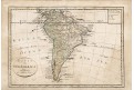 Süd America, kolor. mědiryt, (1810)