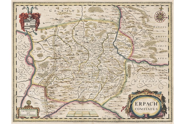 Janssonius J.: Erpach, mědiryt, (1650)