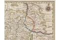 Janssonius J.: Rhenus, mědiryt, (1650)