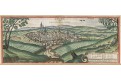 Louny, Braun Hogenberg, kolor. mědiryt 1617