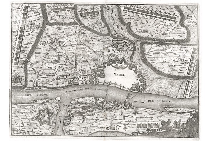 Mainz, Merian, mědiryt, 1698