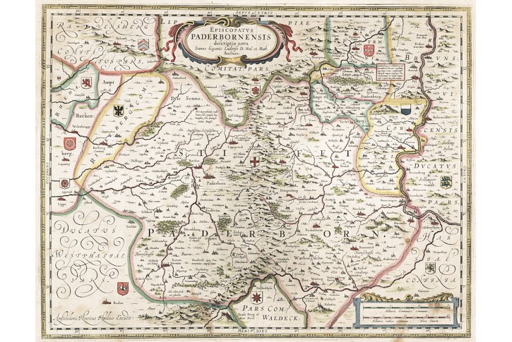 Paderborn, Hondius, mědiryt, (1630)