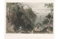 Weehawken Hudson, Meyer, kolor. oceloryt, 1850