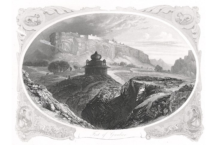 Gwalior Indie, Payne, oceloryt , (1840)