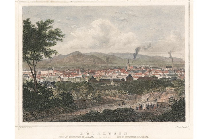 Mülhausen - Mulhouse, Lange, oceloryt, 1850